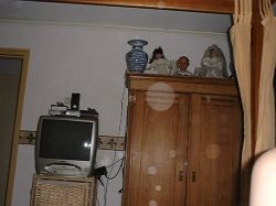 Orbs in a room
